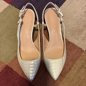 Calvin Klein Gold Slingback Heels